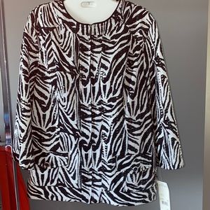 Shiny black and white Blazer